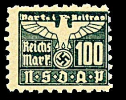 Nazi Party Dues  "NSDAP" 1936  100 RM